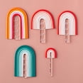 thumbnail image 4 of 5 Pcs/Set Clay Arch Guide Polymer Clay Earrings Tools Acrylic Rainbow Arch Guides for Polymer Clay Jewelry Making DIY Crafting, 4 of 8