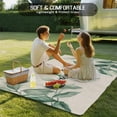 thumbnail image 5 of Fsddascl Green Leaves Outdoor Rug for Patio/Deck/Porch, Non-Slip Large Area Rug 6 x 9 Ft, Retro Spring Pastoral Botanical Farmhouse Indoor Outdoor Rugs Washable Area Rugs, Camping Rug Carpet, 5 of 5