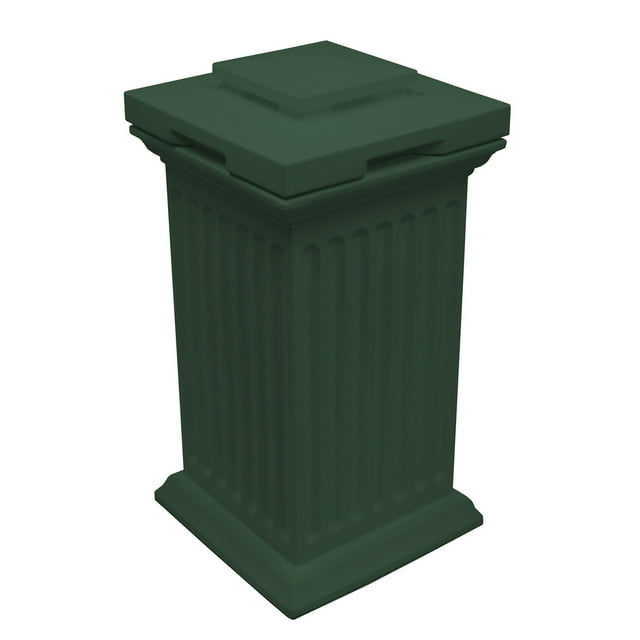 Good Ideas Colonne de Patio Extérieure Savannah 30 Gallons Bac de Rangement et de Déchets, Vert