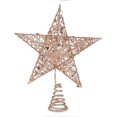 thumbnail image 1 of Glitter Christmas Tree Topper 20cm Christmas Tree Star Wire Star Star Treetop Christmas Tree Topper Hollow Star Pink Gold Glitter Star For Christmas T, 1 of 5