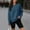 C-Blue105, variant on JIAYUE Women Sweatshirt Long Sleeve Relaxed Fit Solid Color Split Hem Round Neck Pullover For Ladies Casual Wear