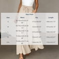 thumbnail image 4 of Aimik Women's Elastic Waist Wrap Overlay Pants Wide Leg Skirt Like Trousers with Side Slit Casual Loose Long Pant, 4 of 6