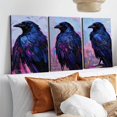 thumbnail image 4 of Hieng Unframed Canvas Print Oil Painting Black Crow Bird Artwork Crow Original Art Animal Wall Art Decor Gift, 4 of 6