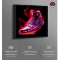 thumbnail image 2 of Flaming Hot Sneaker Canvas Wall Art by Notoriart, Black Floater Frame, 41" x 41", 2 of 7