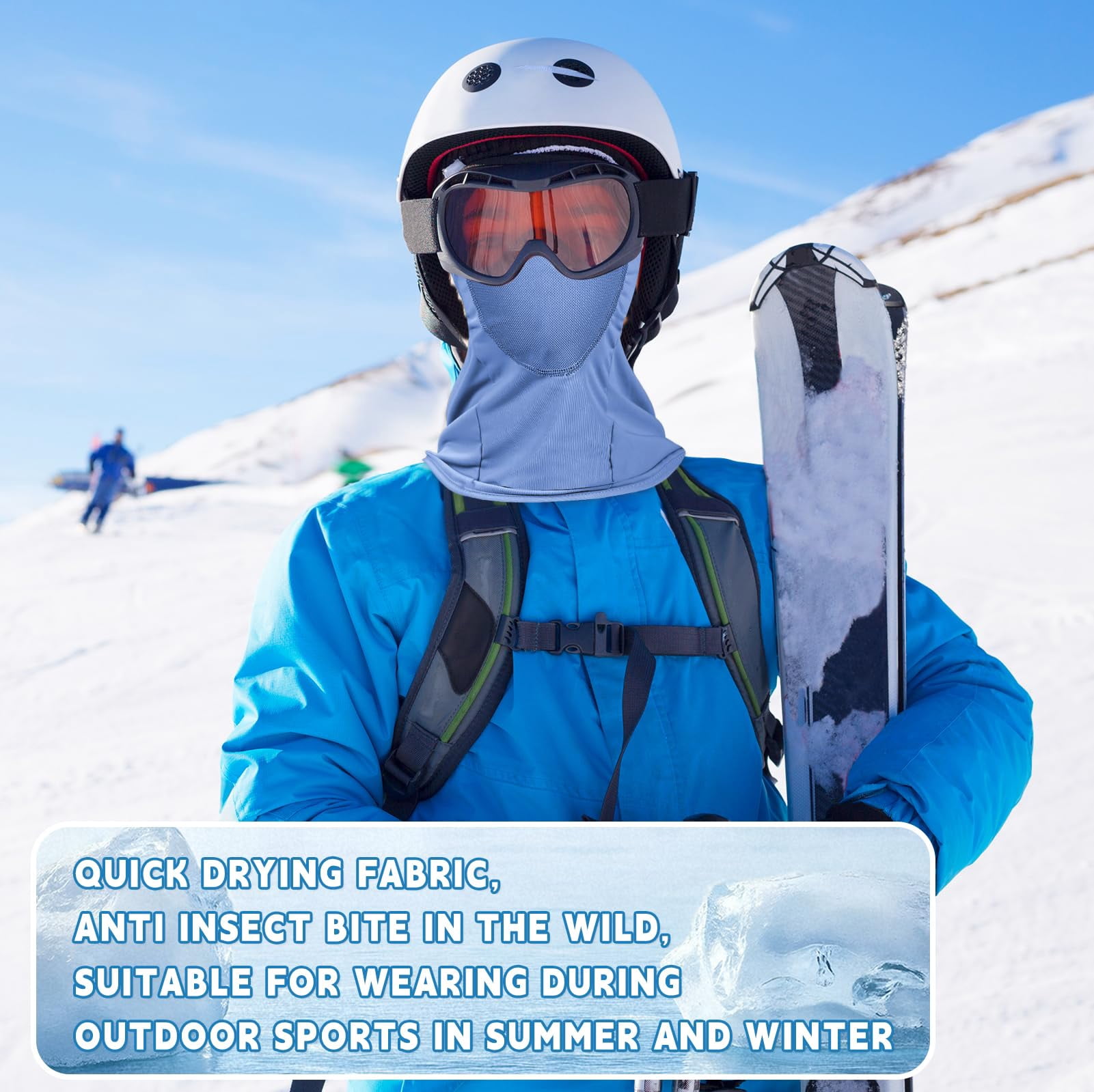 6 Packs Ski Mask Sun Uv Protection Hood Breathable  Balaclava Face For Men Women - Fish