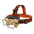 thumbnail image 2 of Rechargeable Headlamp, 5 LED Head Lamp for Adults, Waterproof Zoomable Headlight Flashlight, Work Outdoor Hard Hat Light for Camping Hiking Fishing, 2 of 8
