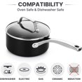 thumbnail image 5 of 1.5 qt Hard-Anodized Aluminum Nonstick Sauce Pan in Black with Lid, 5 of 5