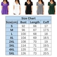 thumbnail image 2 of Askfv Women's Tunic Tops-Summer Henley Shirts Button up Tunic Tops Casual Short Sleeve Blouse Solid Color T-Shirts, 2 of 2