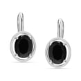 thumbnail image 4 of LeCalla 925 Sterling Silver Dangle Earrings Women | Oval-Shaped Onyx Leverback Earring, 4 of 7