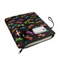 thumbnail image 3 of HELLHERO Colorful Dragonfly Pattern Book Sleeve Cover Book Carrying Case with Waterproof Polyester Book Organzier Holder for Women Books, Magazines, 3 of 8