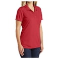 thumbnail image 4 of Yellow Rooster Women's Dry Zone UV Micro-Mesh Polo Rich Red M, 4 of 6