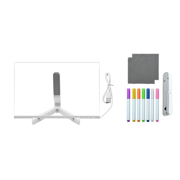 ZheElen Illuminated Note Boards To Exercise Childrens Imagination LED Letter Message Board Forsticky Note 20*20CM