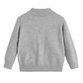 thumbnail image 4 of REDARER Girls Knit Cardigan Open Front Long Sleeve Sweater Coat Soft Comfortable Warm Casual Outerwear For Toddler,Color:Grey,Size:5-6 Years, 4 of 9