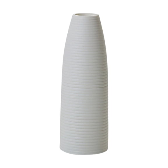 White Ceramic Vase - Sturdy Design for Elegant Flower Arrangements and Home Decor Enhancement
