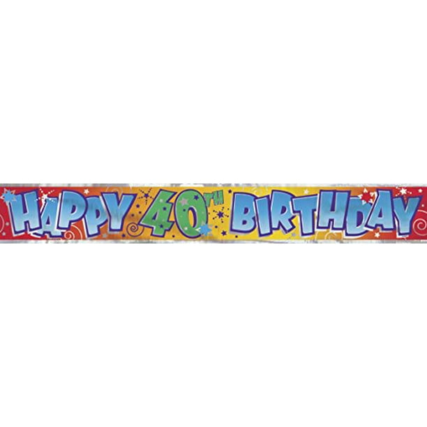 12ft Foil 40th Birthday Banner