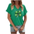 thumbnail image 1 of Tops Cortos para las Mujeres San Pablo's Día Impreso Cuello en V Envuelto Casual Top, Ligero para Todas las Estaciones Hogar Y Uso Diario, 1 of 8