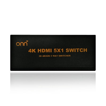 3 Way Hdmi Switch - Onn 5-Port High Speed Hdmi Switch With Ir Wireless Remote And Ac Power Adapter