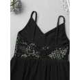 thumbnail image 6 of Alvivi Big Girls Sequins V-Neck Lyrical Dress Irregular Hem Ballet Latin Dance Leotard 5-14 Black 3XL, 6 of 7