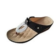 thumbnail image 2 of Womens Sandals Comfortable Plus Size Summer Casual Solid Flip-flops Beach Wedge Fish Mouth Sandals, 2 of 4