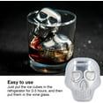 thumbnail image 2 of Stainless Steel Skull Shaped Whiskey Stones, Cooling Whiskey Rocks Reusable Metal Ice Cubes Chilling Rocks Stone Refreezable Chilling Stones for Whiskey, Scotch, Bourbon, Soda, Beer, 2 of 5