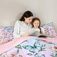 thumbnail image 5 of Castle Fairy 3-Piece Full Size Comforter Set - Butterflies Gradient Floral Print, 5 of 8