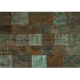 thumbnail image 1 of Ahgly Company Indoor Rectangle Patchwork Turquoise Blue Transitional Area Rugs, 2' x 5', 1 of 4