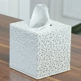 thumbnail image 3 of CAROOTU Tissue Box Holder Case Cover Square Carved Pattern Decoration for Home Office Hotel, 3 of 5