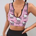 thumbnail image 5 of Hello Kitty Women's Sports Bras Fitness Workout Crop Tank Top Padded Yoga Top, 5 of 8