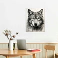 thumbnail image 2 of Nawypu  Sylvie Wolf Black and White Portrait Framed Canvas Wall Art, 2 of 4