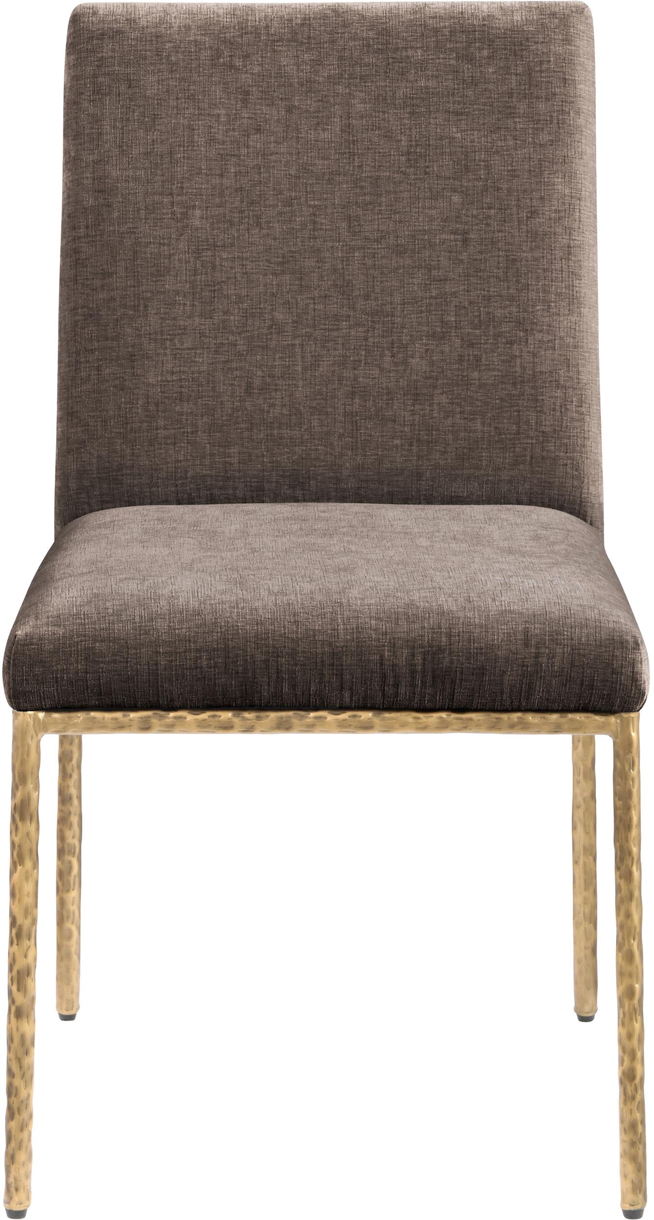 Meridian Furniture Reeves Brown Chenille Fabric Dining Side Chair (Set of 2)