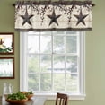 thumbnail image 3 of Texas Star Brown Curtain Valances for Windows, Kitchen Valance Window Treatments Panel 2 Pack, Farmhouse Berry Wooden Vintage Rod Pocket Short Curtains for Bathroom Bedroom 42 x 12 Inch, 3 of 8