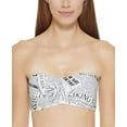 thumbnail image 2 of DKNY Women's Standard Bandeau Bikini Top, White/Black, Small, 2 of 4
