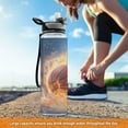 thumbnail image 6 of Basketball with Snow and Fire 32oz Water Bottles with Straw Tritan Leakproof Sports Bottle BPA Free Clear for Fitness Gym Swimming Cycling, 6 of 7