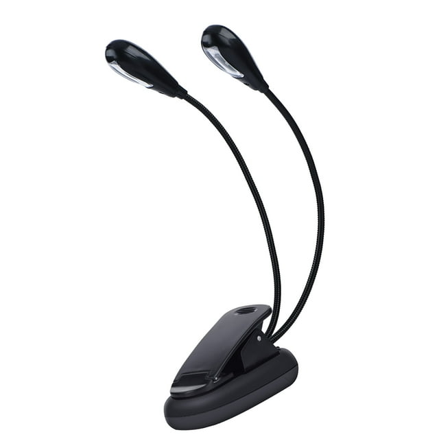 Luz Con Clip, Atril Con Clip, Lectura de Libros, Mini Lámpara LED Con Brasos Ajustables Dobles