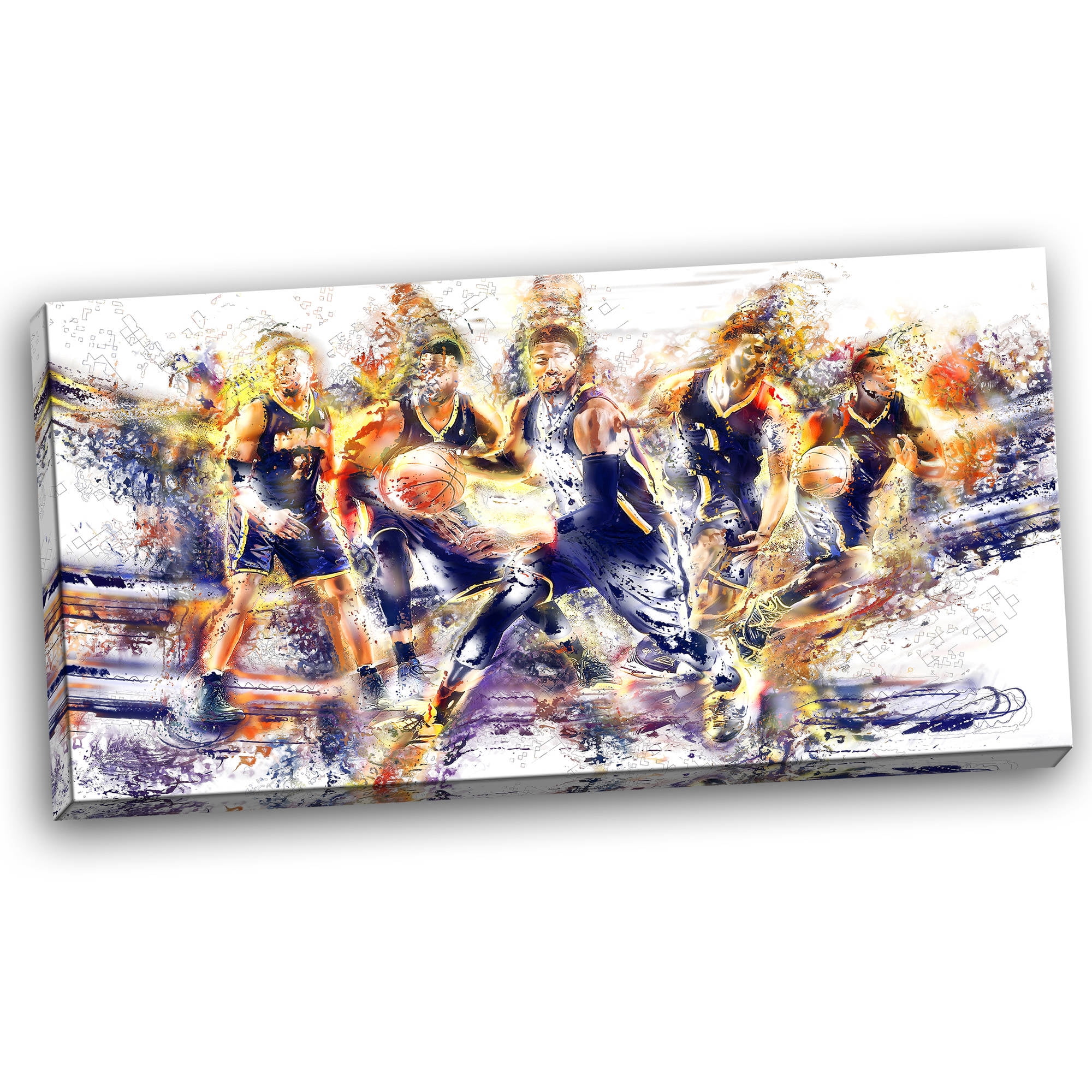 DESIGN ART  "Basketball Lets Go Offense" Canvas Art Print