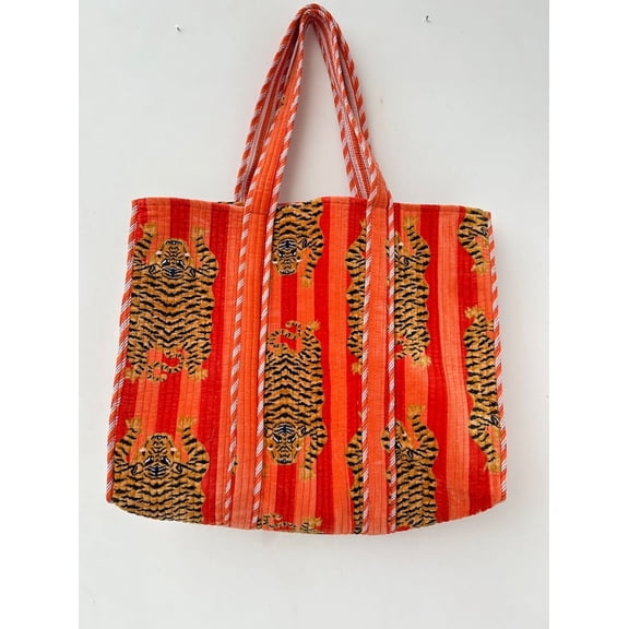 Craft Lovers Adult Velvet Tote Bag, Orange, 1-Piece