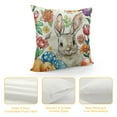 thumbnail image 4 of JEUXUS Easter Pillow Cover Easter Bunny Eggs Flowers Throw Pillow Cover for Easter Decorations Spring Pillow Case Decor for Home Sofa Couch, 4 of 5