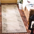 thumbnail image 2 of Safavieh Courtyard Eliza Botanical Indoor/Outdoor Runner Rug, Sand/Black, 2'3" x 6'7", 2 of 8