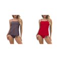 thumbnail image 1 of (2-Pack) Rinsvye Women'S Tankini Swimsuit With Removable Shoulder Straps And Cups Two Piece Set For Conservative Beach Vacation Pool Swimming Stylish Comfortable, 1 of 9