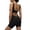 Black, variant on One Piece Workout Jumpsuits for Women Backless Tummy Control Bodysuit Shorts V Back Scrunch Yoga Romper