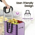 thumbnail image 4 of Folding Shopping Cart with Removable Liner, 90 lb Capacity, 360° Swivel Wheels - Heavy Duty for Stairs, Laundry & Travel, 4 of 6