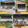 thumbnail image 6 of Black Ombre Stripes Garage Door Cover Banner 7 x 16 FT, Modern Abstract Sea Waves Spray Art Garage Door Curtains Backdrop with Grommets for Indoor Outdoor Wall Party Porch Yard Decorations Background, 6 of 9