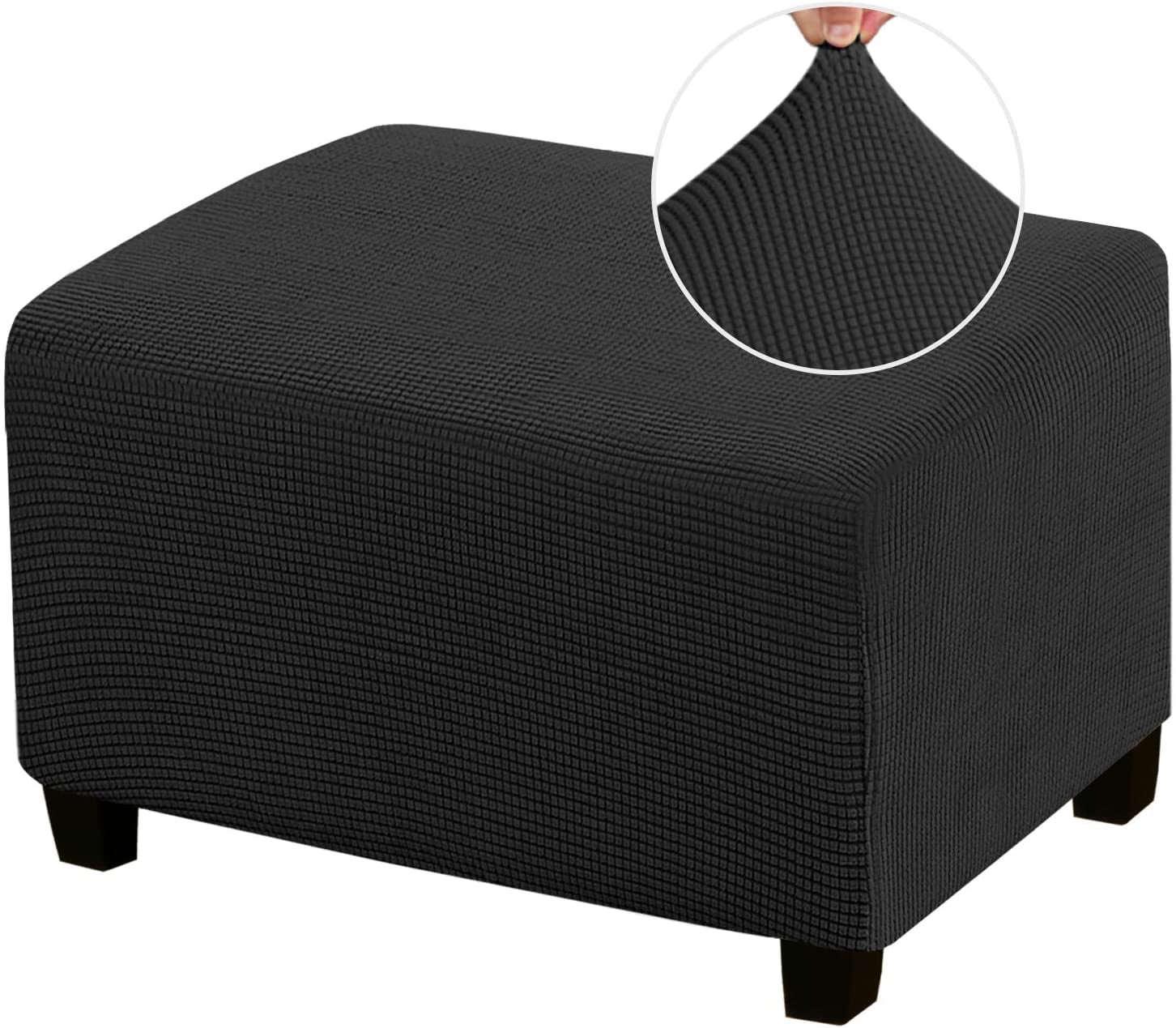 S/M/L Ottoman CoversSlipcover, Stretch Ottoman Cover Folding Storage Stool Furniture Protector