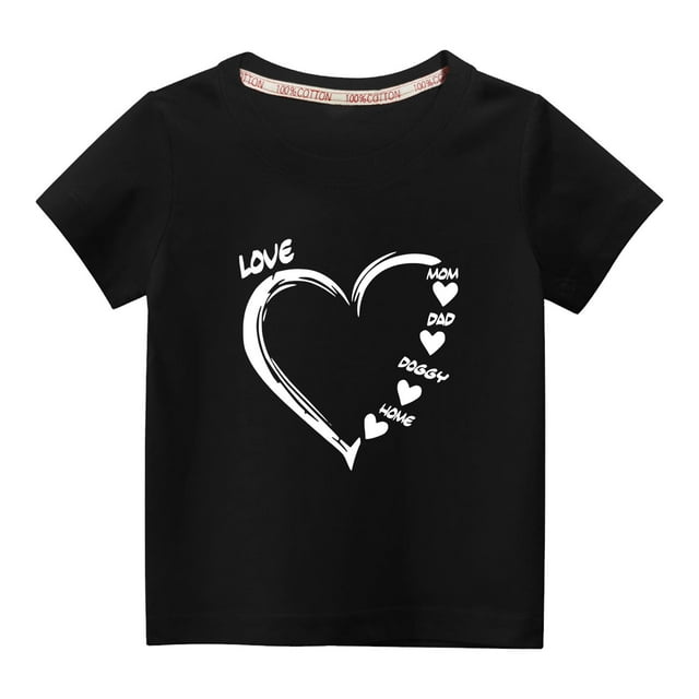 MeetoTime T-shirt à Manches Courtes pour Garçons et Filles, Col Rond, Coton, pour Enfants de 3 à 10 Ans