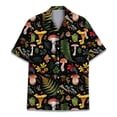 thumbnail image 2 of Camisa hawaiana con estampado 3D de hongos coloridos para hombre, camisas de vacaciones de verano con solapa abotonada, camisa de manga corta para playa urbana, ropa Aloha, 2 of 5