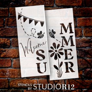 Welcome Sign Stencil, Large Letter Stencils For Painting On Wood Reusable  Porch Sign And Front Door