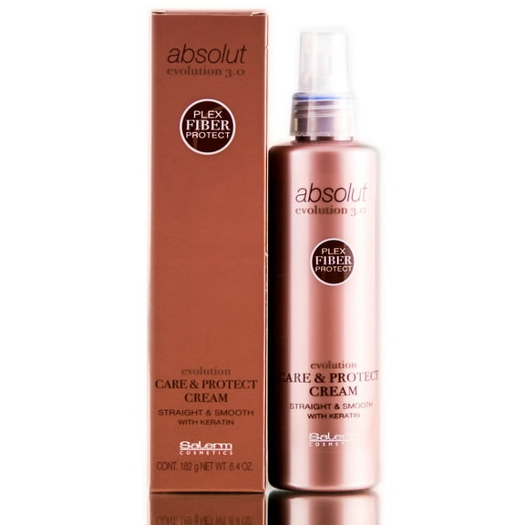 6.4 oz , Salerm Absolut Evolution 3.0 Care & Protect Cream Hair Scalp, Pack of 2 w/ SLEEK Teasing Comb