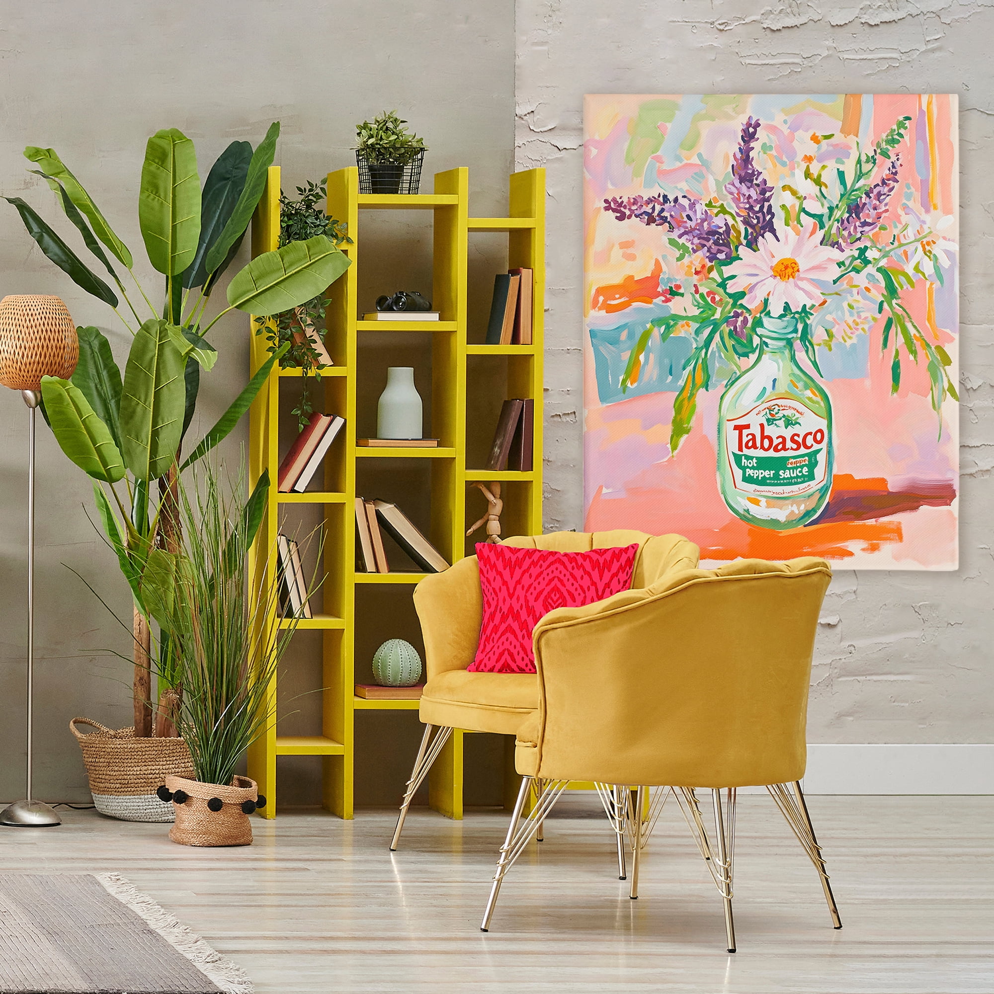 Stupell Industries Hot Sauce Bottle Bouquet Canvas Wall Art, design by The Prints Vibe