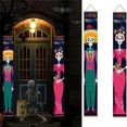 thumbnail image 1 of Guirnalda de Halloween para puerta | Decoración colgante para porche exterior | Bandera luminosa que brilla en la oscuridad para decoración de fiestas navideñas, 1 of 9