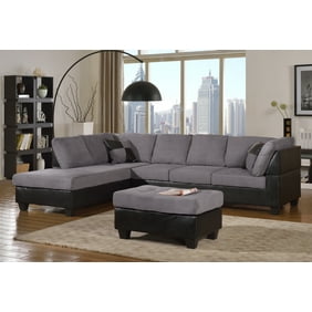 Master Furniture Sectional Sofa Modern Fabric Microfiber Faux